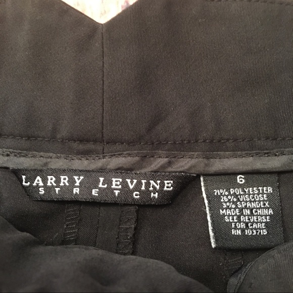 LARRY LEVINE Stretch Black Pants Capris Size 6 - Picture 5 of 6